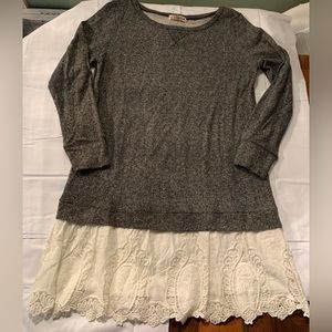 Lili’s Closet Anthropologie Lace Trim Sweater Dress size M NWOT